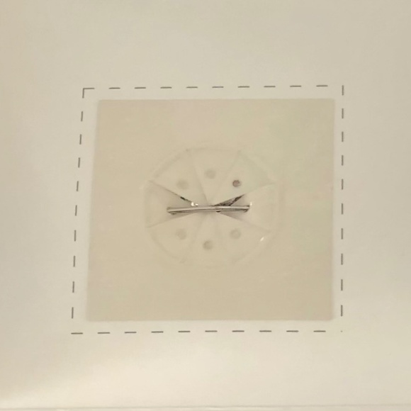 Anne Klein Rose Pin Brooch Silver with Clear Rhinestones Sparkly Lapel - Picture 3 of 6